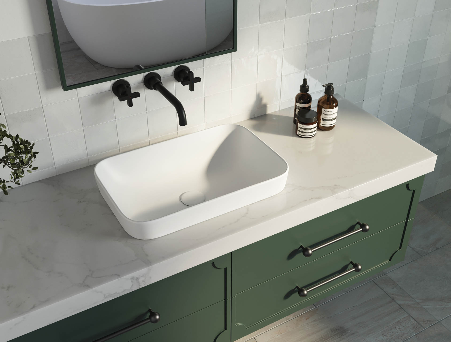 Carrera By Design Serene Autumn Green Talostone Calacatta Lux