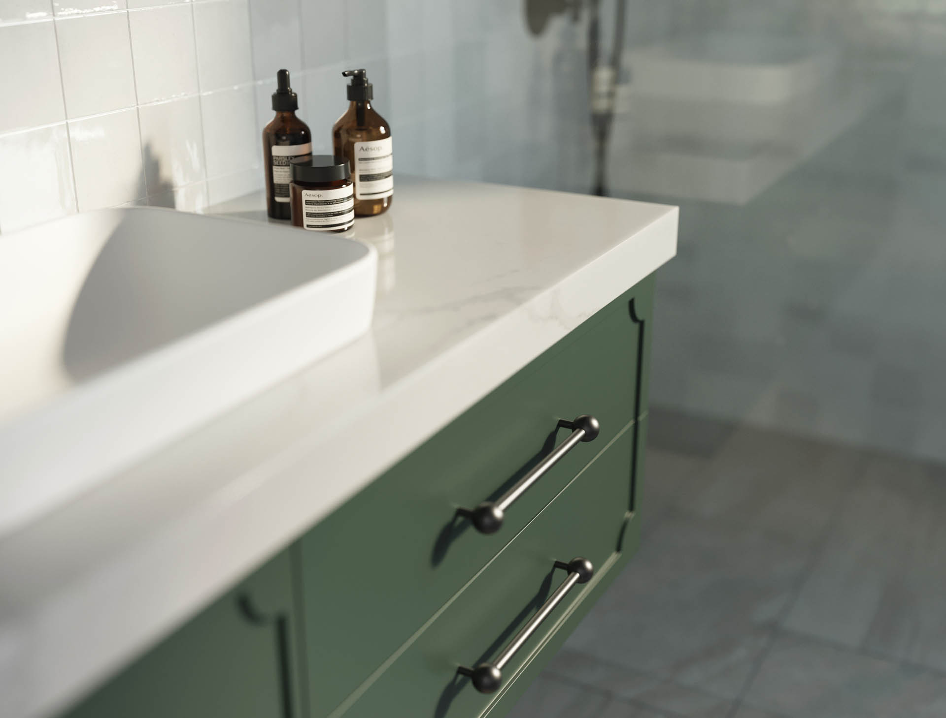 Carrera By Design Serene Autumn Green Talostone Calacatta Lux